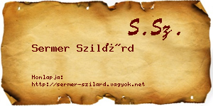 Sermer Szilárd névjegykártya