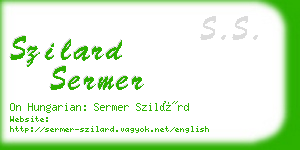 szilard sermer business card